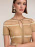 Maglia a righe misto lurex image number 2