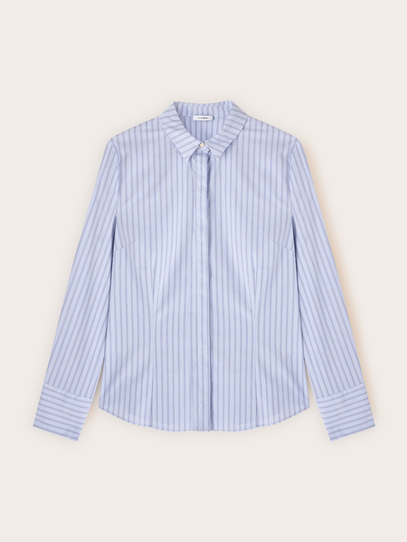Camicia in popeline a righe