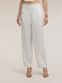 Pantaloni con pince al fondo misto lino image number 2