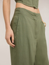 Pantaloni con pince al fondo misto lino image number 3
