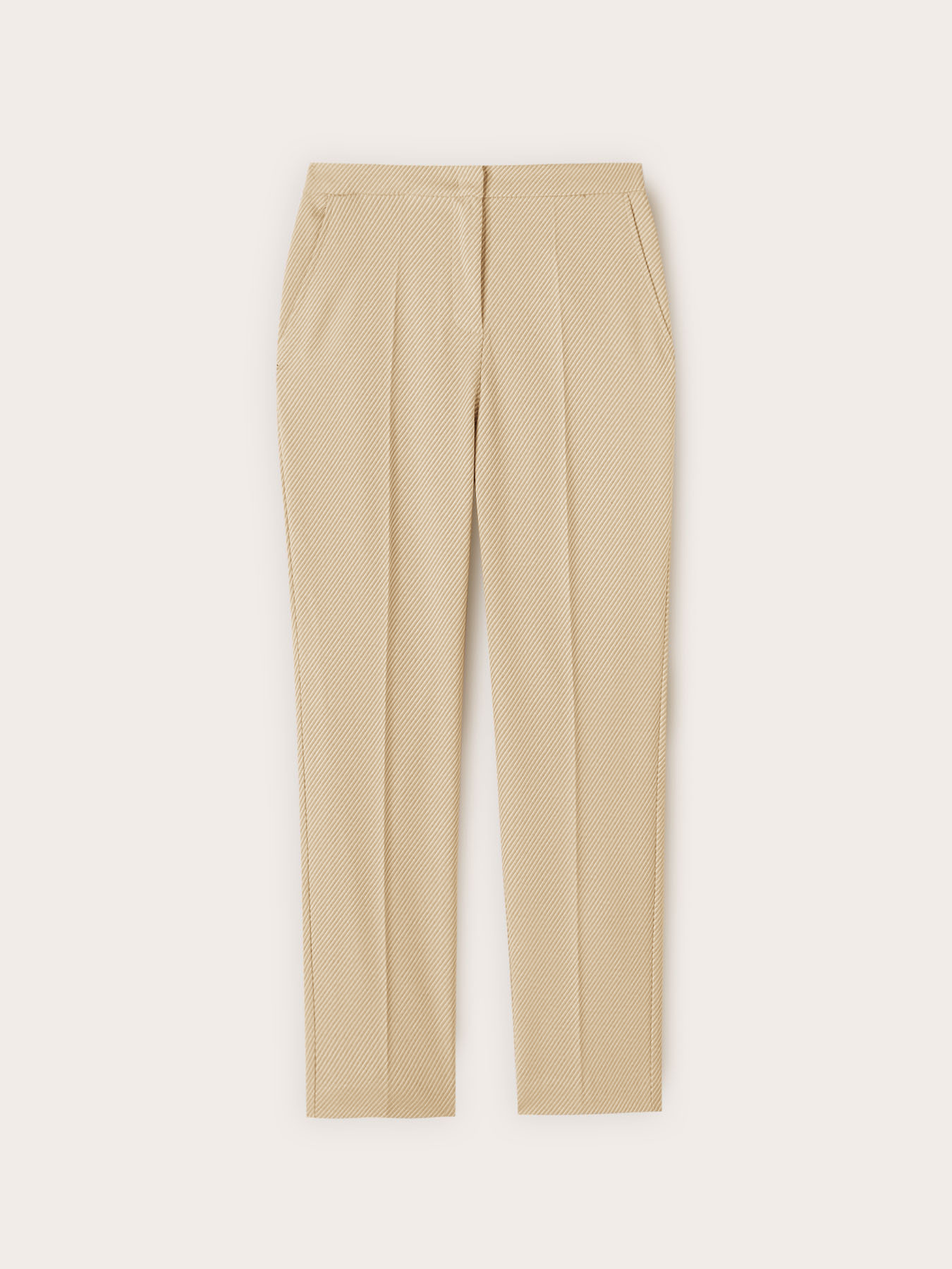 Pantaloni regular in tessuto tinto filo a righe image number 3