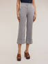 Pantaloni cropped a righe in misto cotone image number 0