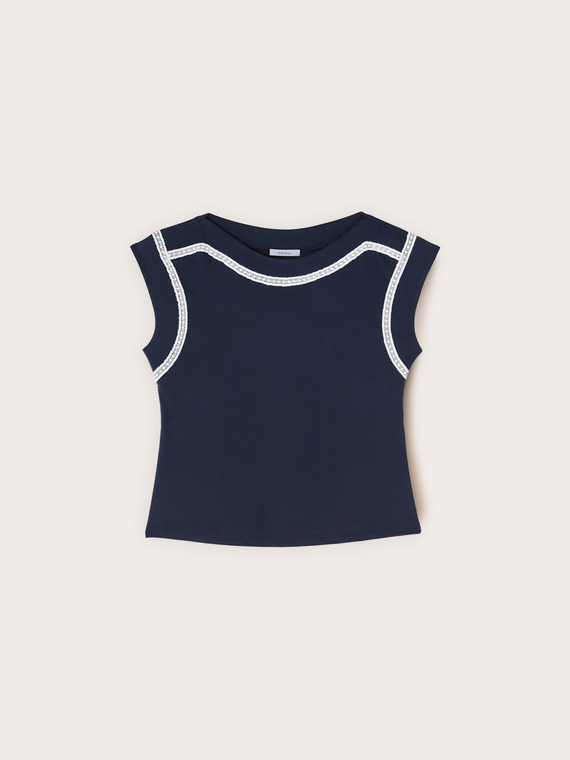T-shirt a kimono con ricami