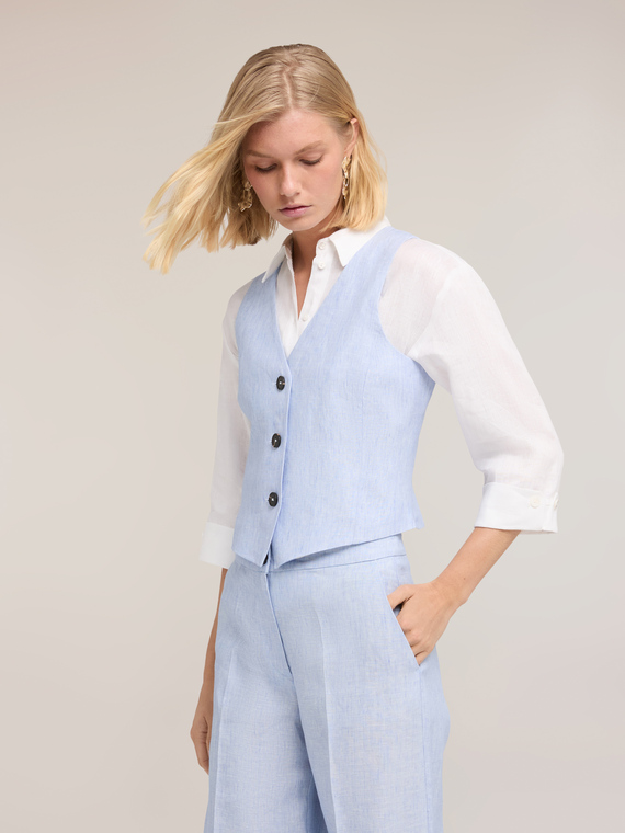 Gilet sartoriale in lino