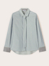 Camicia in popeline a righe con cravatta image number 4