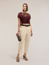 Blusa corta in pizzo image number 2