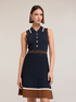 Vestito linea ad A con colletto polo image number 1