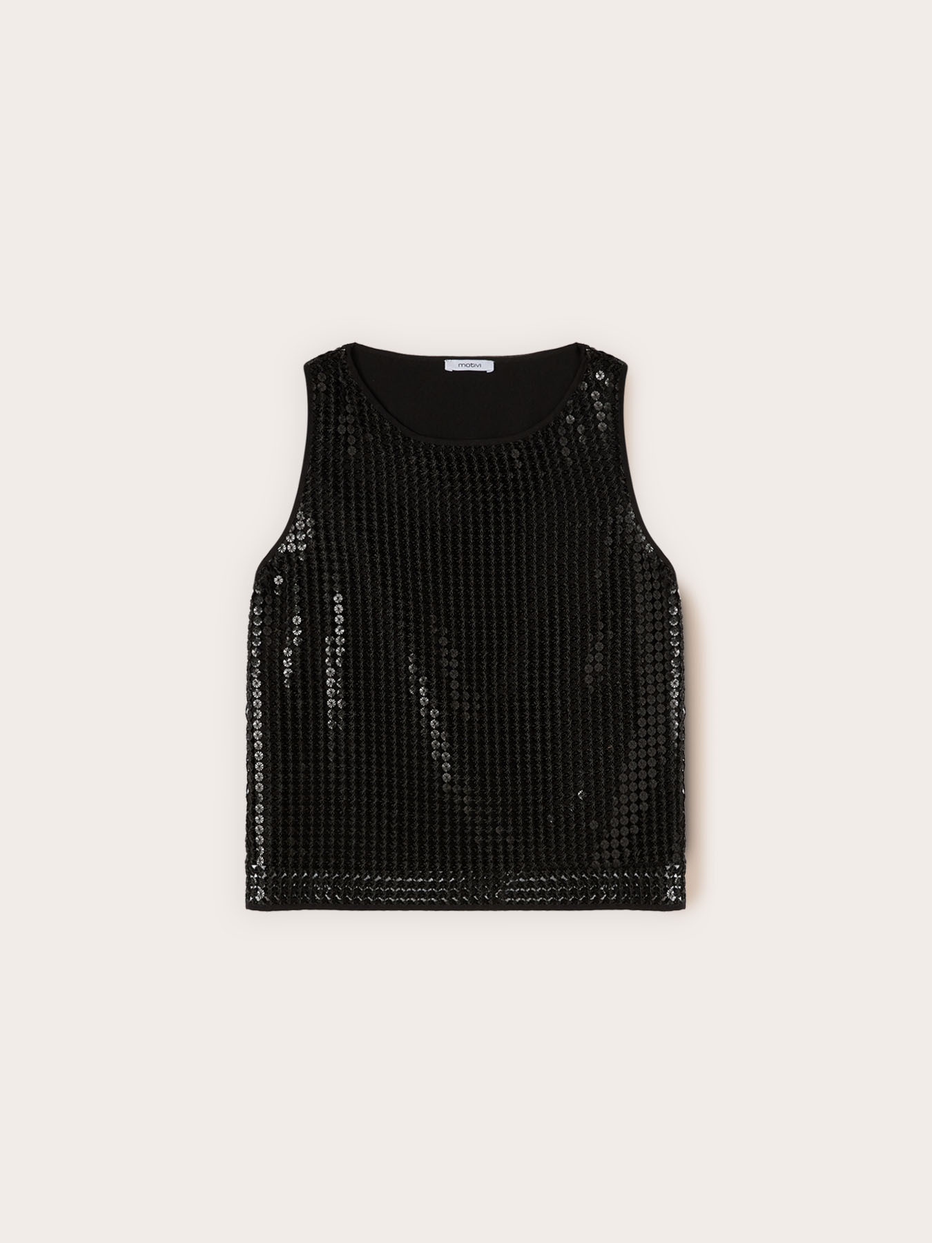 Top in rete con paillettes image number 4