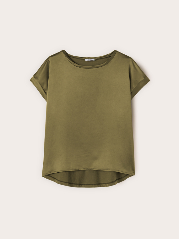 T-shirt bimaterica misto cotone