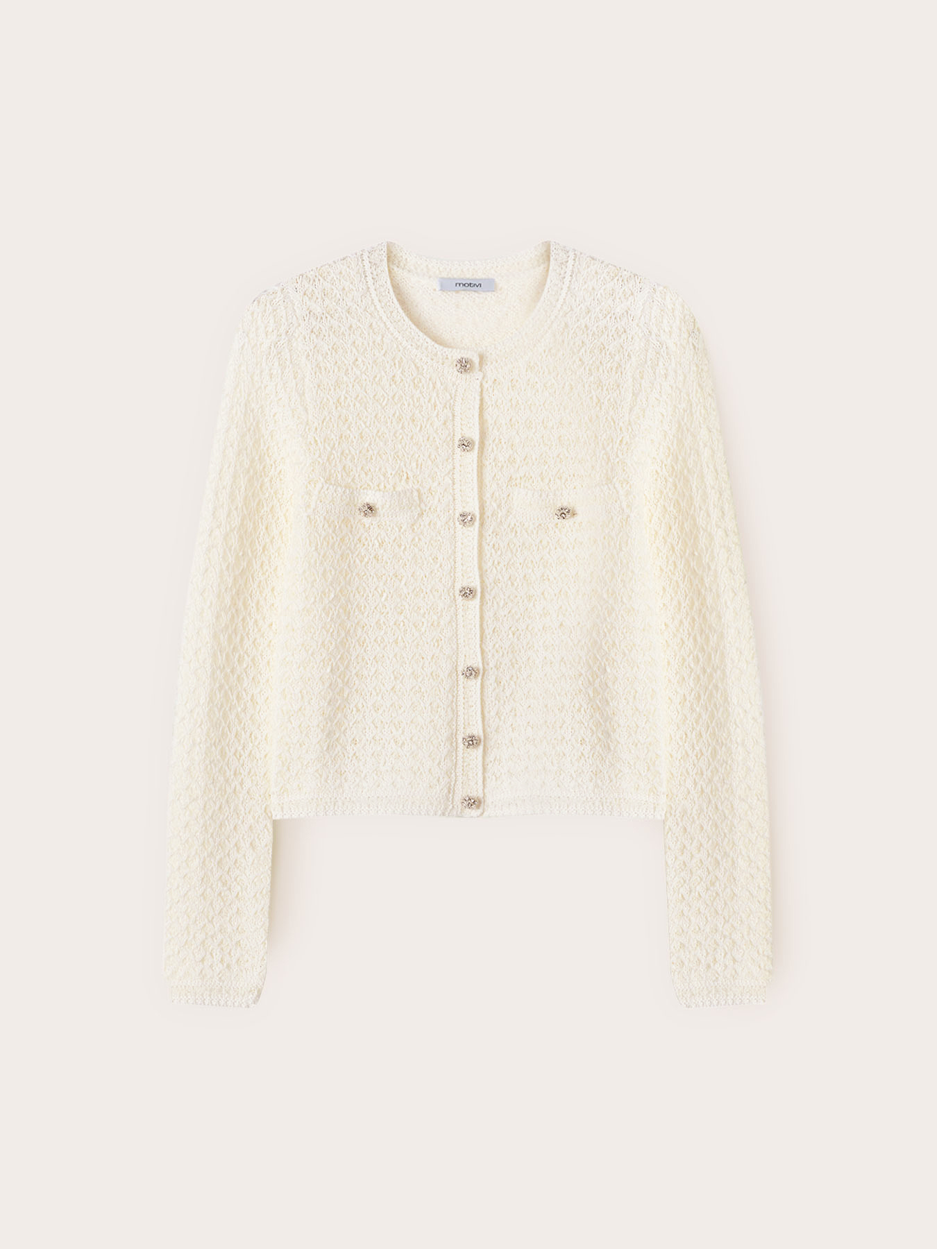 Cardigan in maglia traforata image number 4