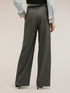 Pantaloni palazzo gessati con micro paillettes image number 1