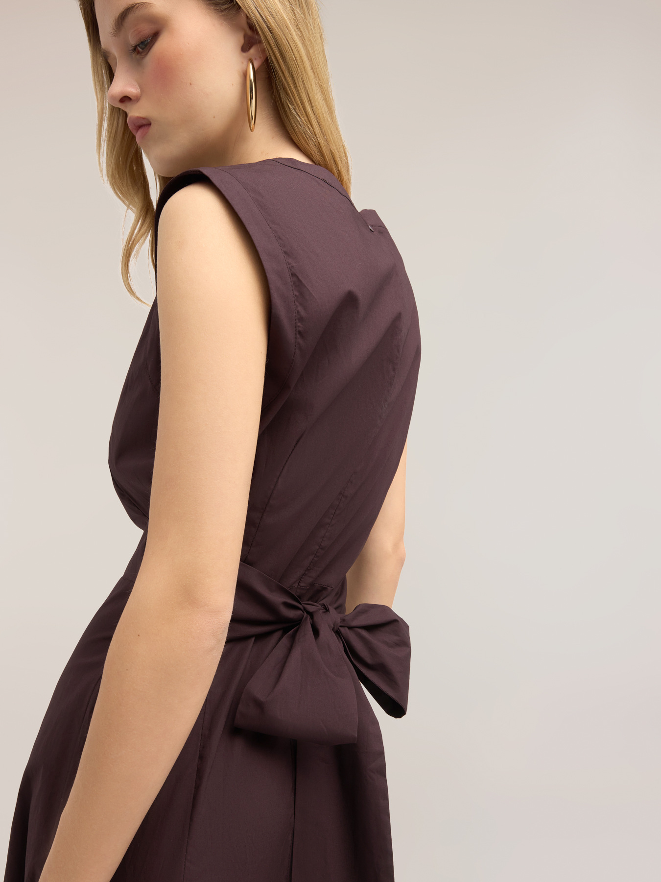 Vestito linea ad A in popeline image number 2