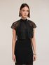 Coprispalle in tulle e raso image number 2