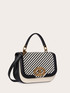 Shoulder bag con intreccio bicolore image number 3