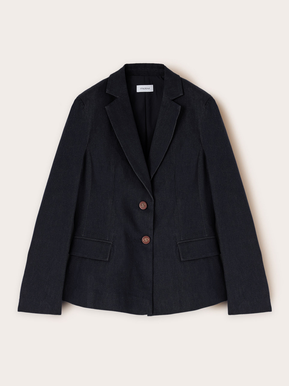 Giacca blazer monopetto in denim