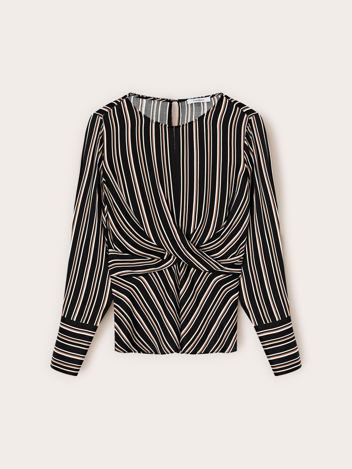 Blusa a righe con incrocio image number 4
