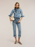 Giacca in denim con catene image number 3