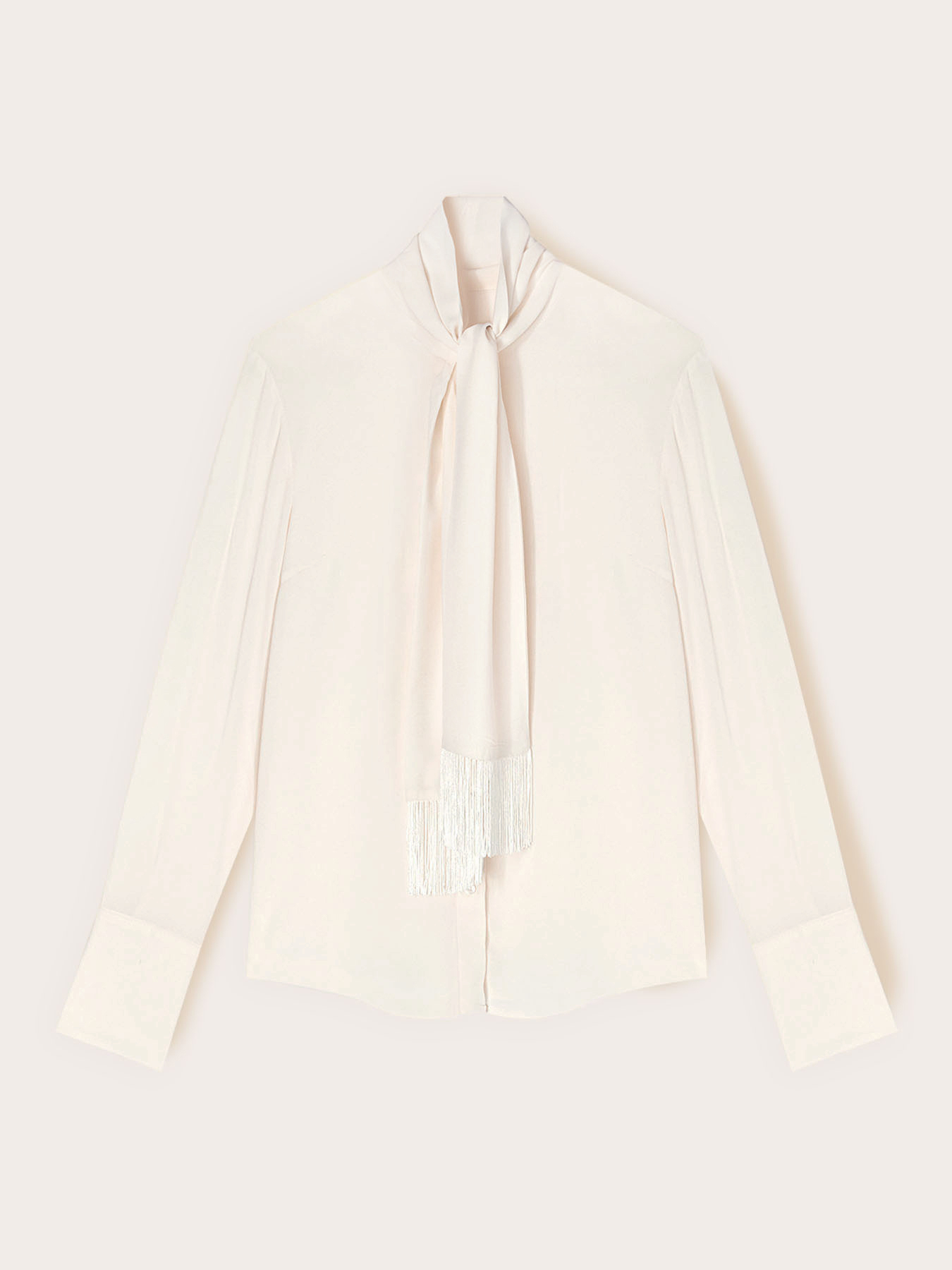Camicia in georgette con sciarpa image number 0