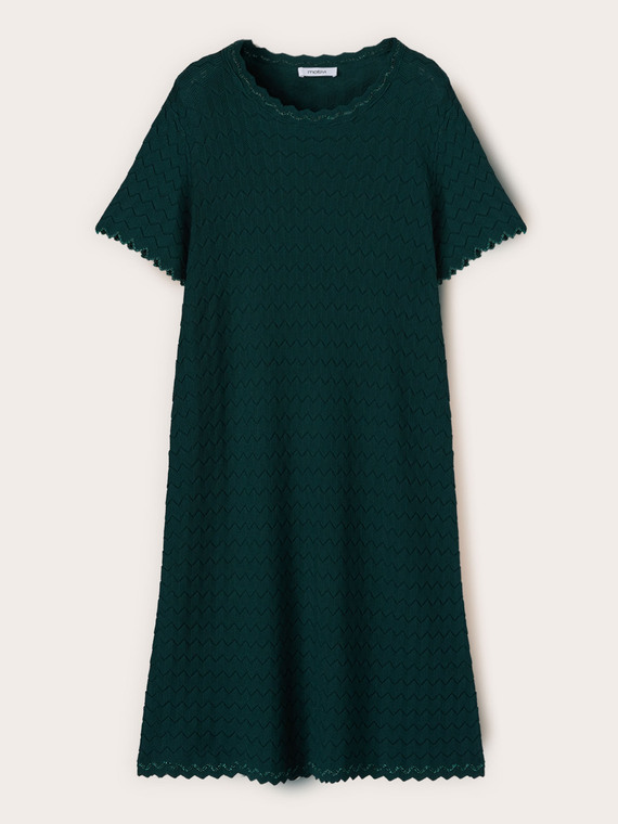 Vestito in maglia con lavorazione pizzo