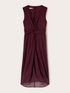 Vestito tubino in georgette con drappeggio image number 4