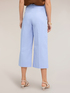 Pantaloni cropped in tela misto cotone image number 1
