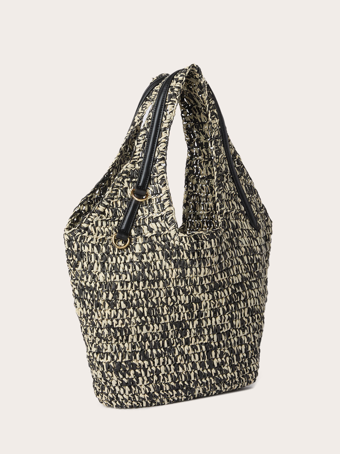 Shopper intrecciata con manici a spalla image number 3
