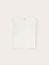 T-shirt in misto lino con inserti in pizzo image number 4
