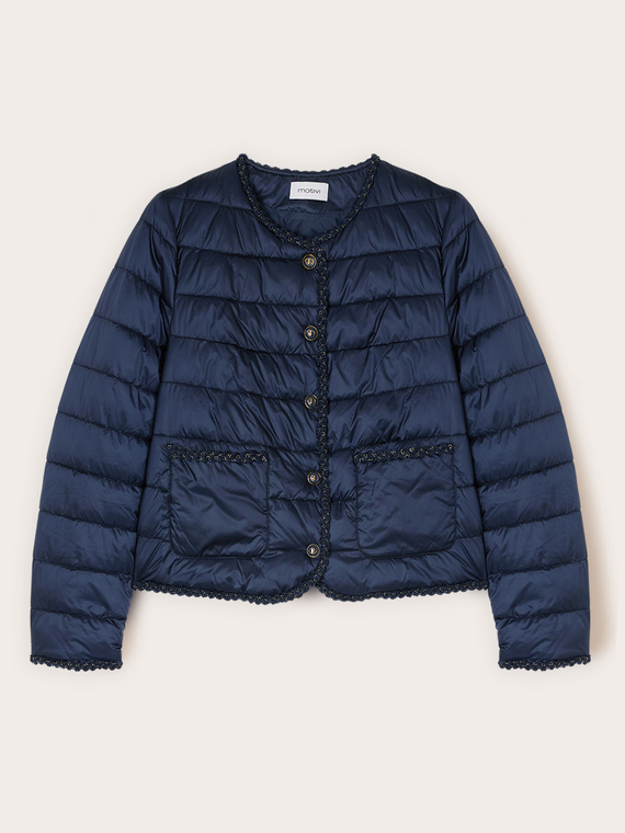 Piumino lightweight con passamaneria