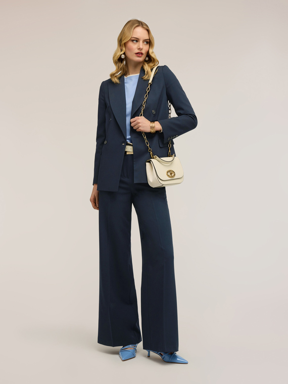 Pantaloni palazzo con piega stirata