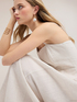Vestito flare lungo in misto lino image number 2