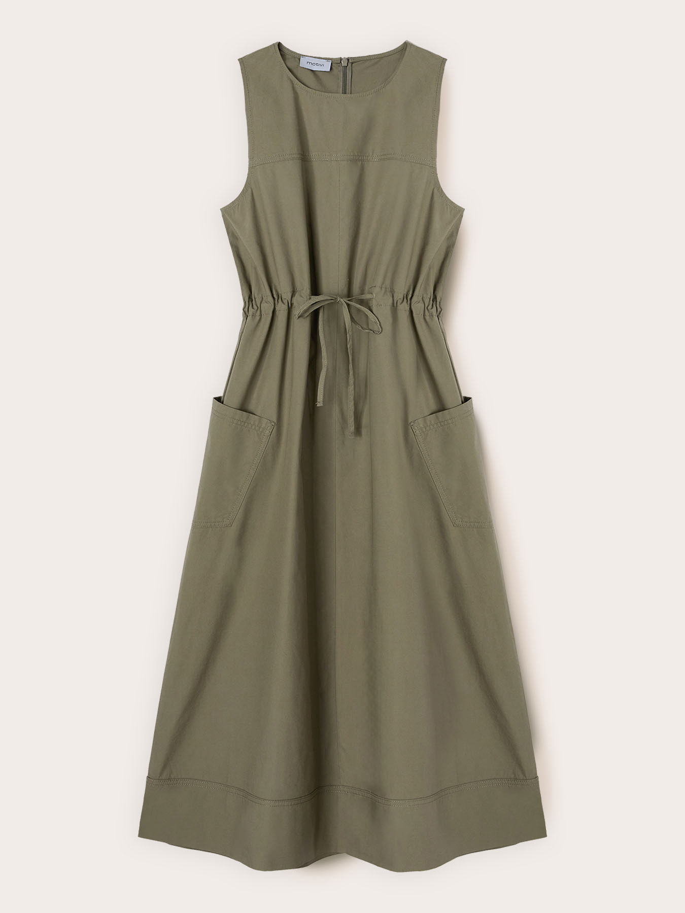 Vestito con coulisse in popeline image number 4