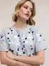 Felpa corta in jersey con maxi paillettes image number 0
