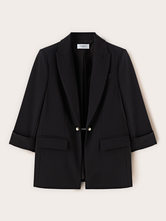 Giacca blazer con gemelli gioiello