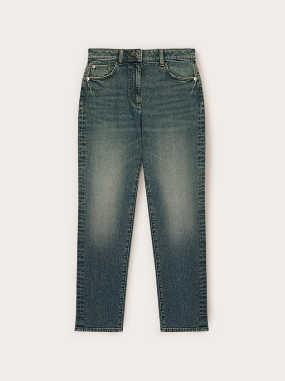 Jeans mum fit a vita alta