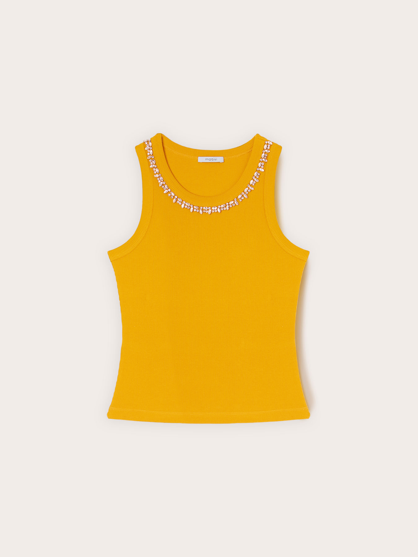 Top con strass sullo scollo image number 4