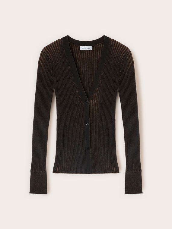 Cardigan a coste vanis&eacute;