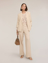 Blazer monopetto in tencel con pizzo image number 2