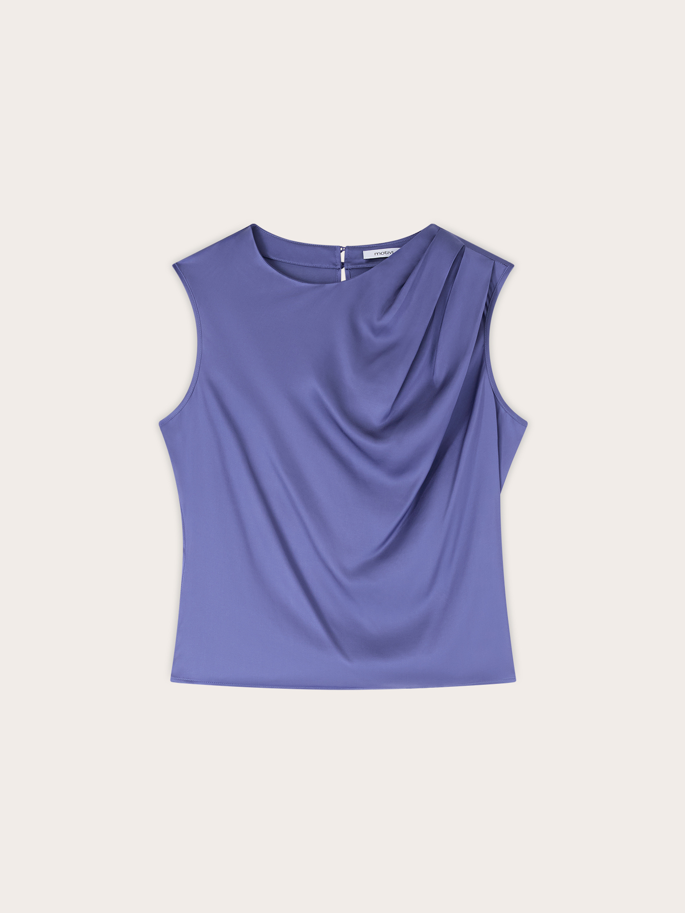 Top in raso con drappeggio asimmetrico image number 4