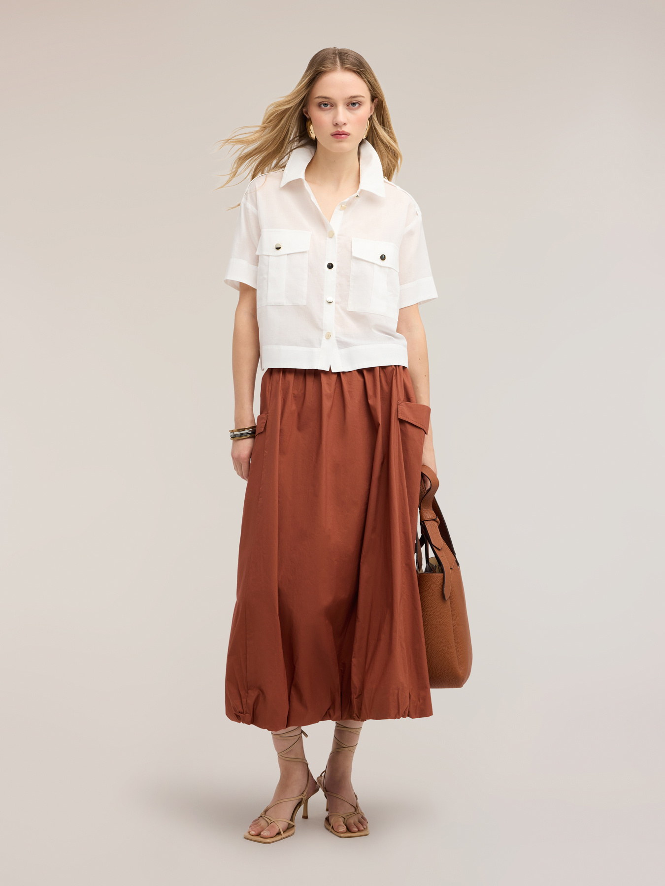 Camicia in mussola con tasche image number 3