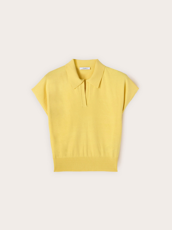 Polo in maglia misto viscosa