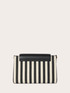 Borsa a tracolla con righe e catena image number 2