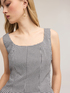 Top misto cotone tinto filo con fantasia vichy image number 2
