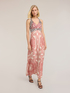 Vestito lungo in raso stampa paisley image number 2
