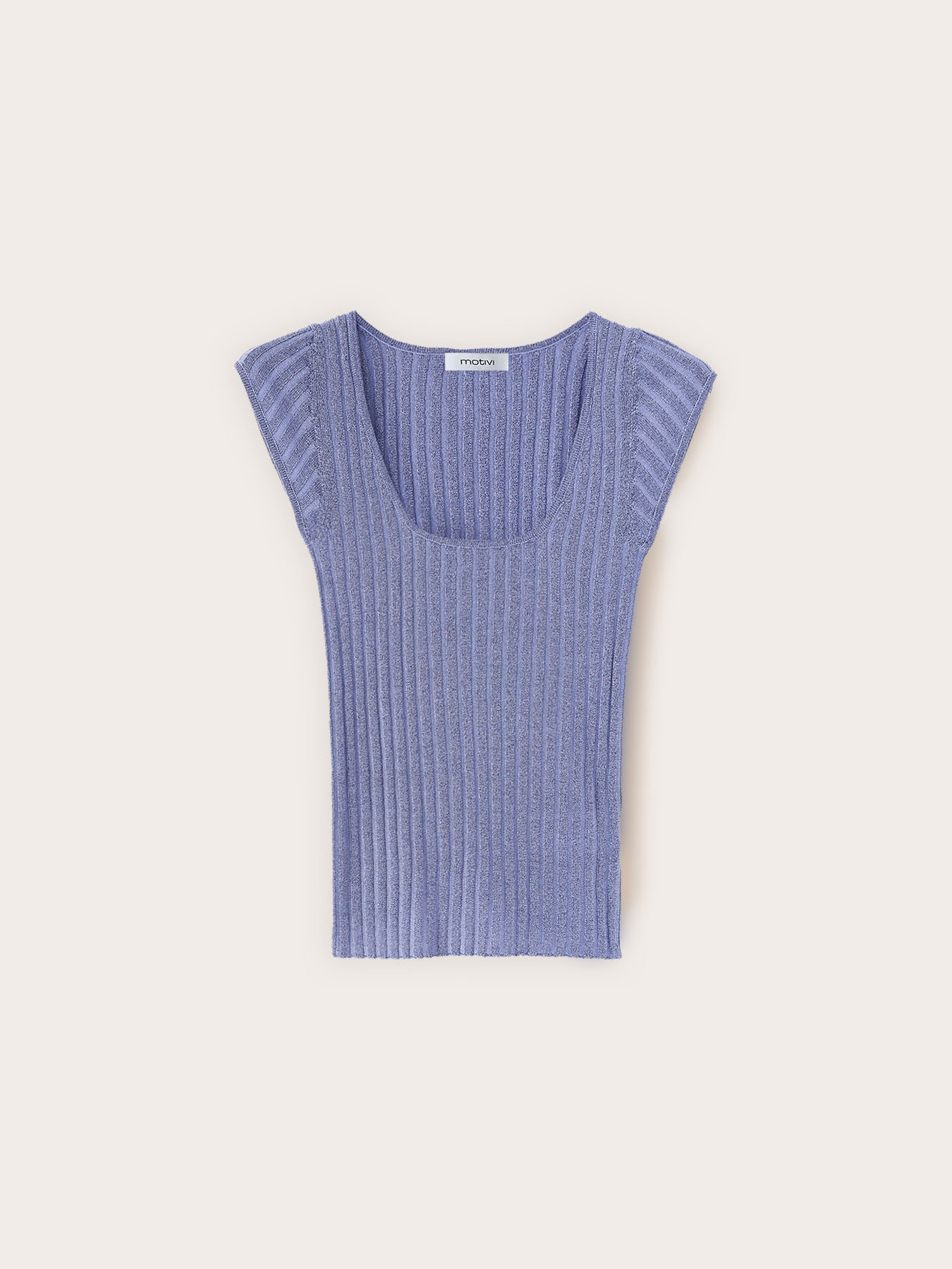 Maglia slim in lurex a coste image number 4