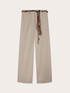 Pantaloni palazzo in cotone con cintura image number 4