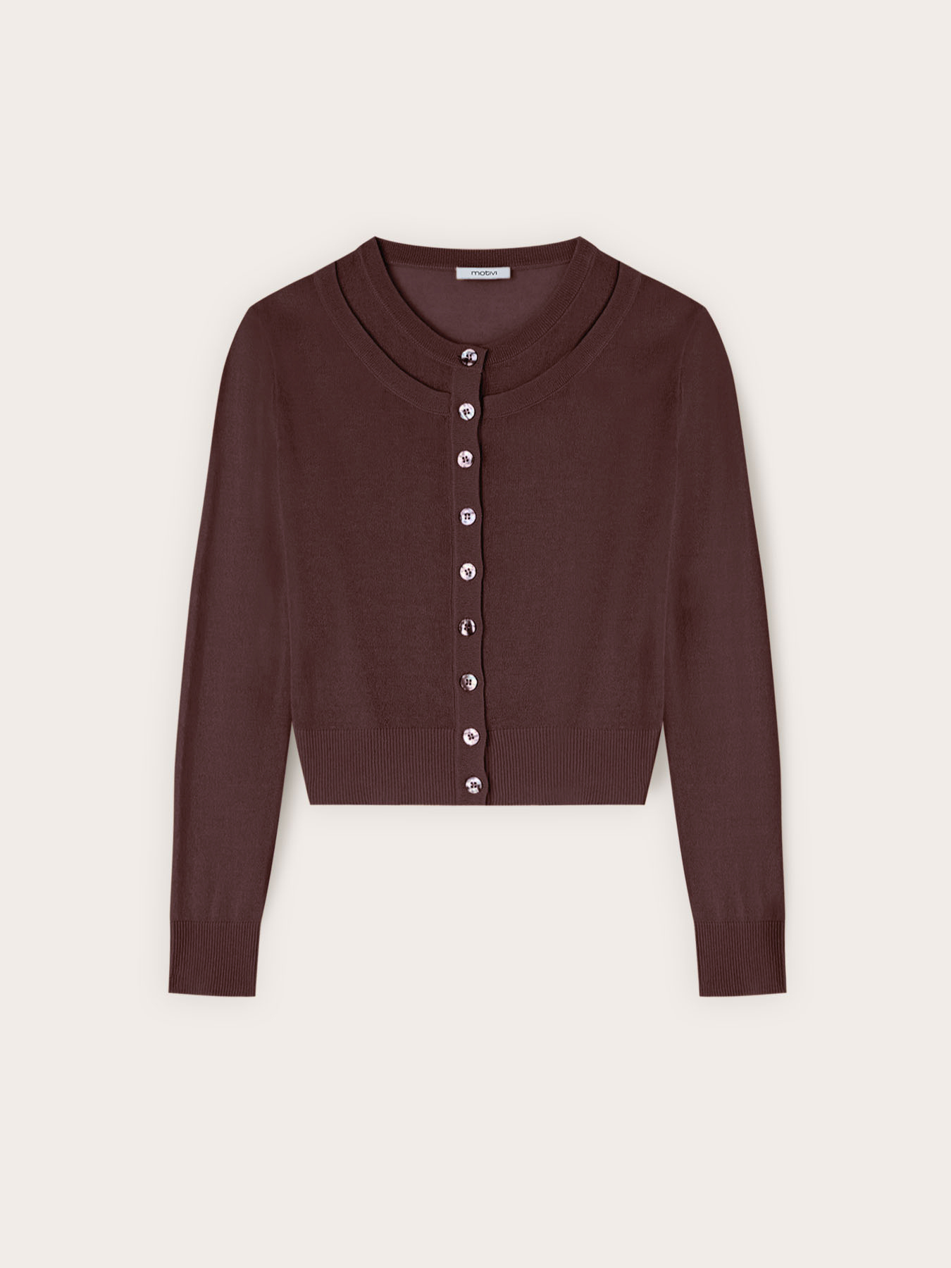 Cardigan in misto lino image number 4