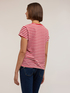 T-shirt a righe con applicazione orsetto image number 1