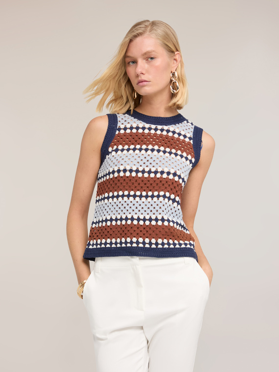 Maglia in maglia crochet