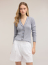 Cardigan in maglia a coste misto lurex image number 3
