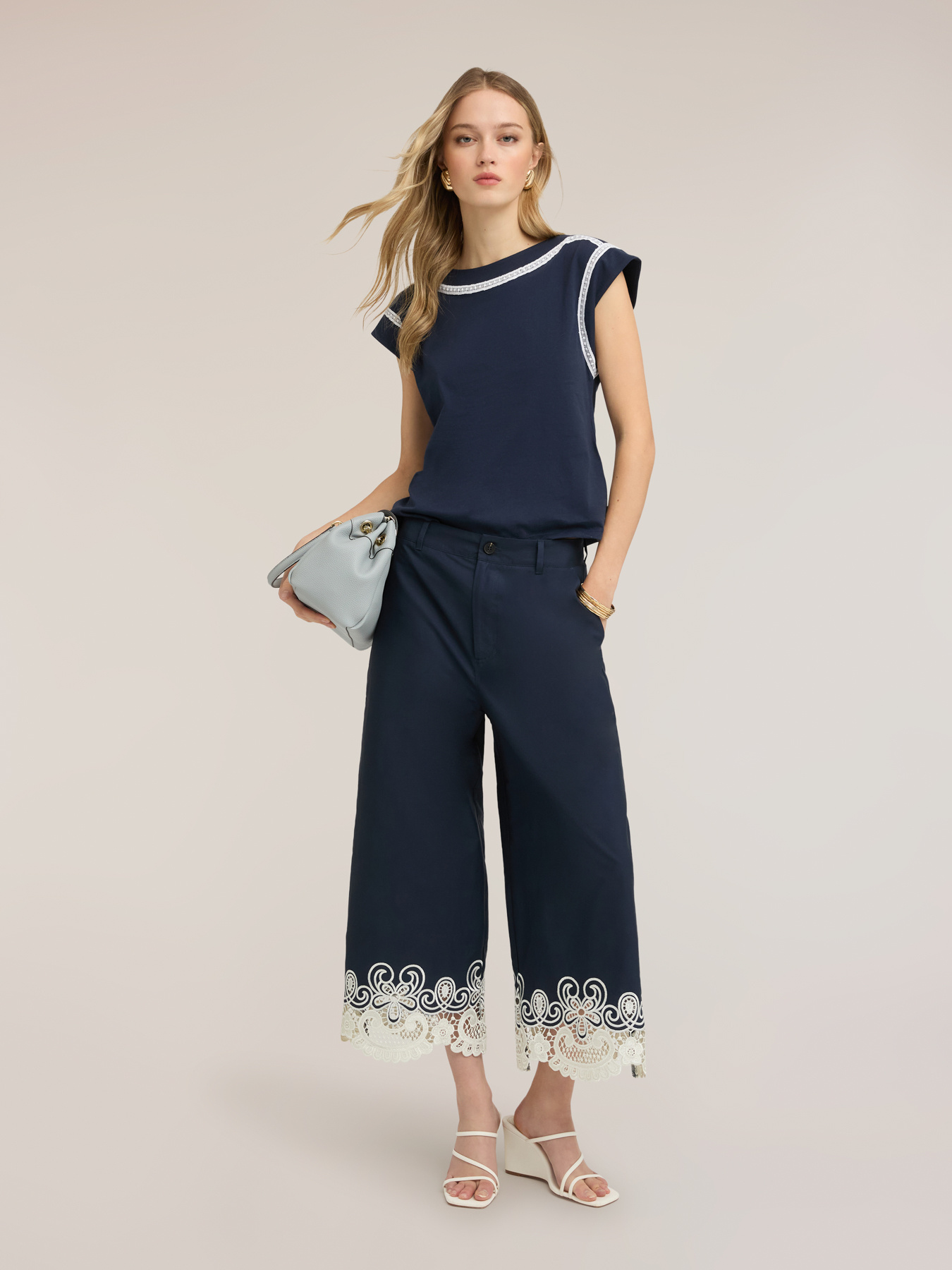 T-shirt a kimono con ricami image number 0